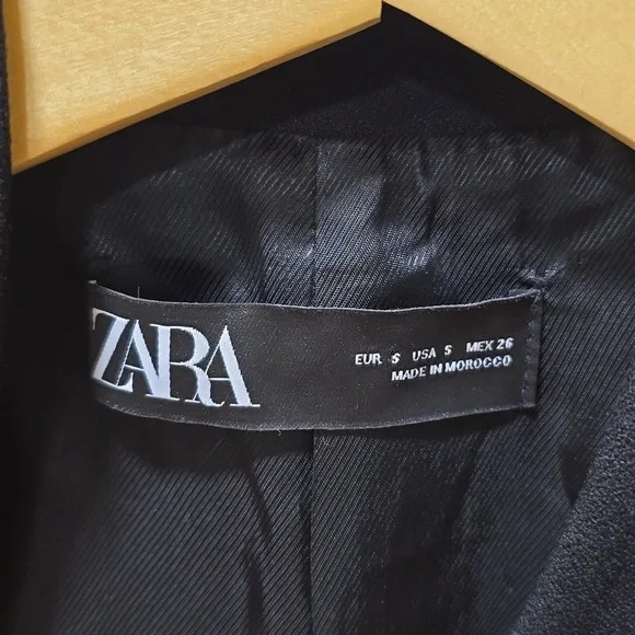 Long Black Blazer Inverted Lapel Frock Coat Sz S  NWOT - Picture 9 of 14